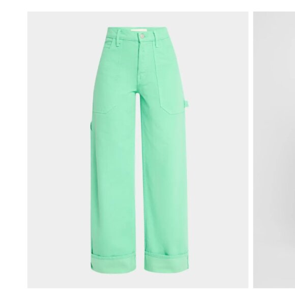 MOTHER SNACKS! The Smoothie 90's Slouchy Carpenter Sneak Wide Leg Jeans Size 31 - Picture 3 of 3